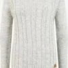 OXMO Basic Pullover Strickpullover Phia Frauen Grau