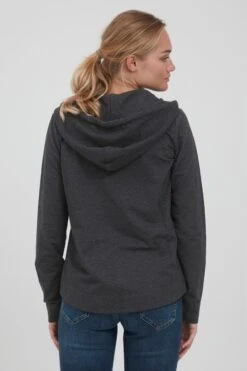 OXMO Sweatjacken Kapuzensweatjacke WANDA Frauen Dunkelgrau -OXMO Verkaufs-Shop 47ee4da46ce4f85c2cabf57cd412264e