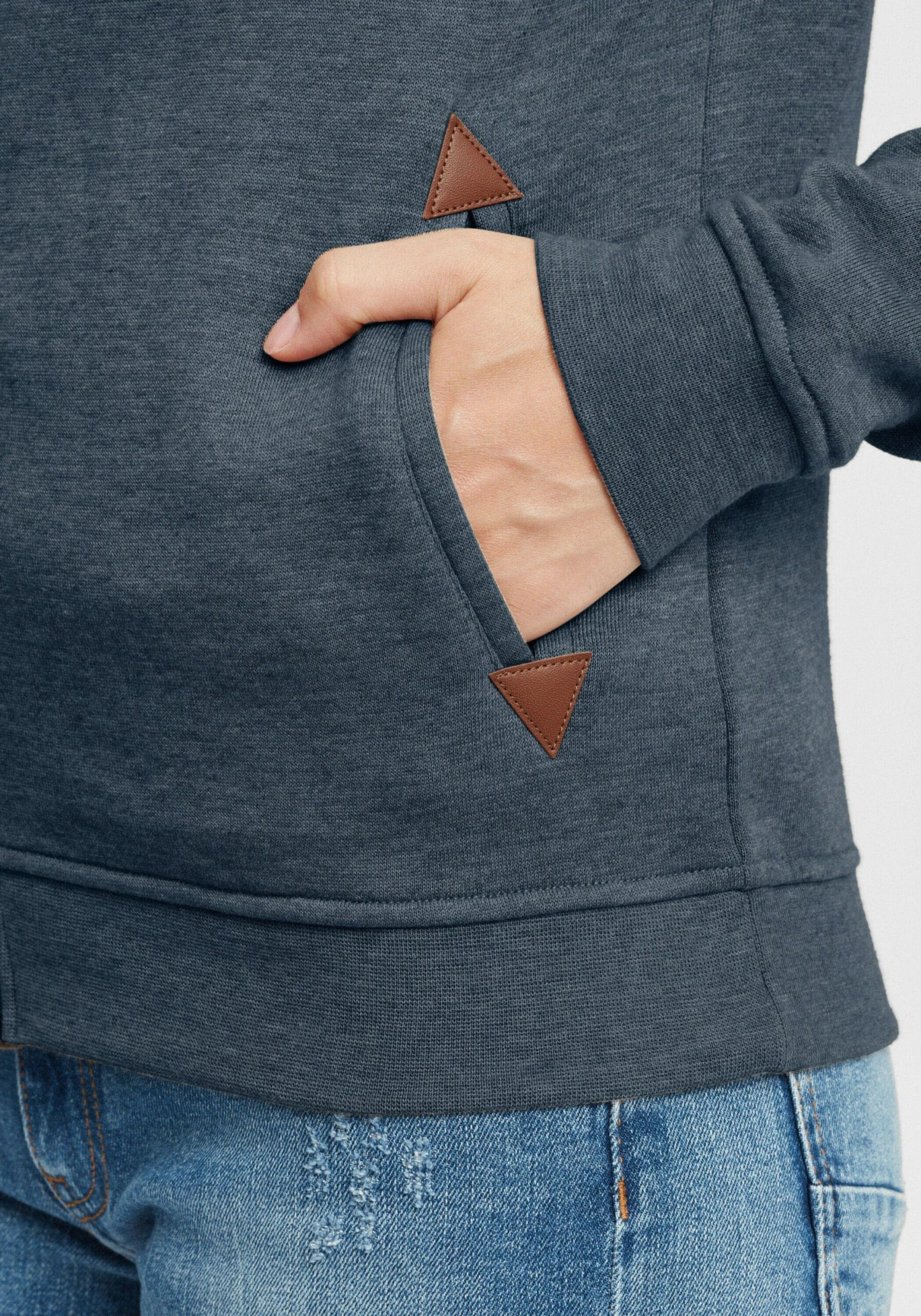 OXMO Sweatjacken Kapuzensweatjacke Vicky Frauen Blau / Dunkelblau 6 OXMO Sweatjacken Kapuzensweatjacke Vicky Frauen Blau / Dunkelblau – Bild 6