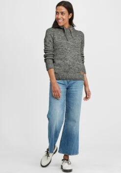 OXMO Kapuzenpullover Strickpullover Philia Frauen Grau 8 OXMO Kapuzenpullover Strickpullover Philia Frauen Grau -OXMO Verkaufs-Shop 4d78b0aee64c8dd654b82e133afab814
