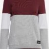 OXMO Sweatshirts Sweatshirt Omaya Frauen Graumeliert / Weinrot