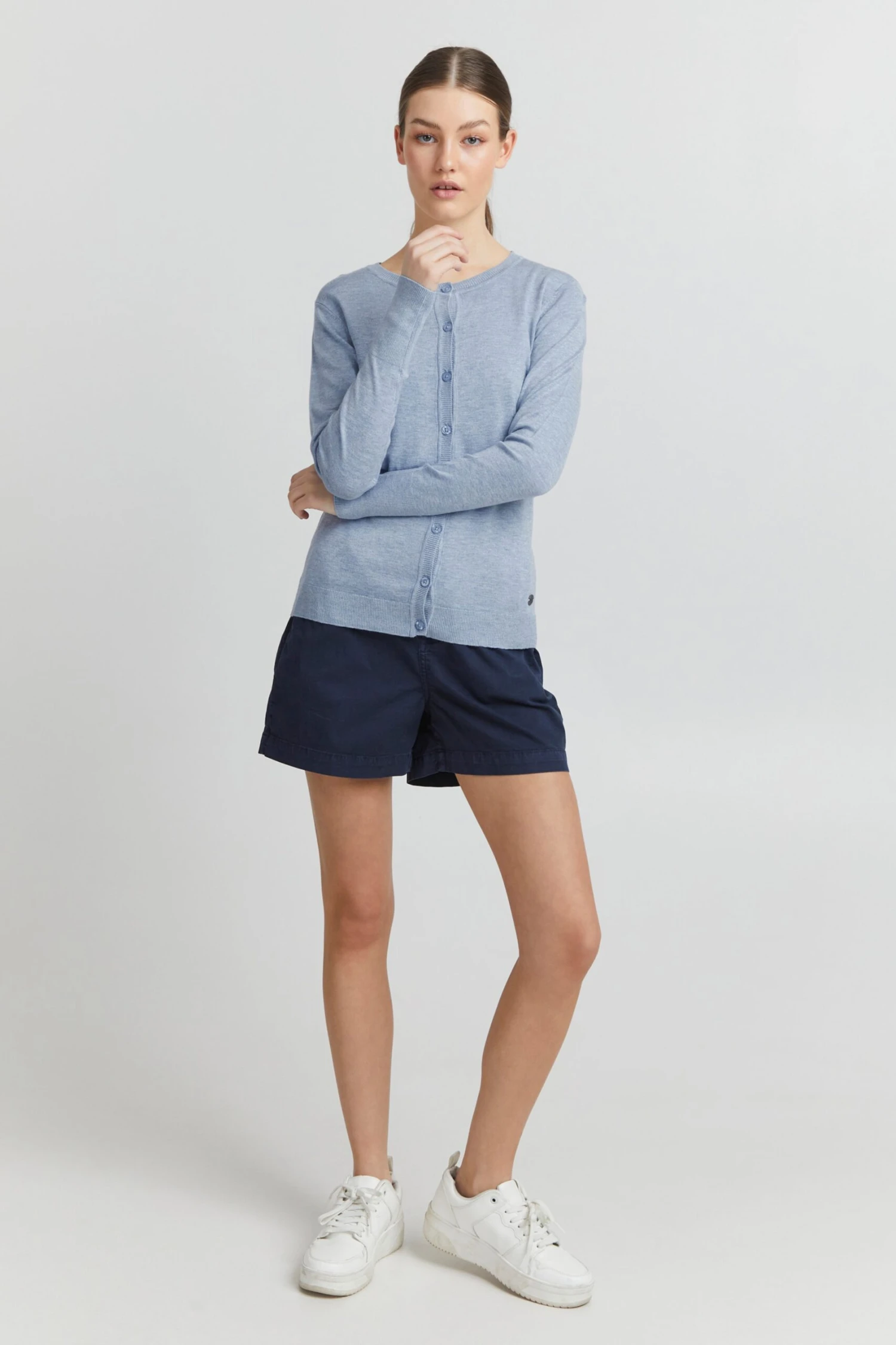 OXMO Strickjacken Strickjacke Hlin Frauen Blau 3 OXMO Strickjacken Strickjacke Hlin Frauen Blau – Bild 3