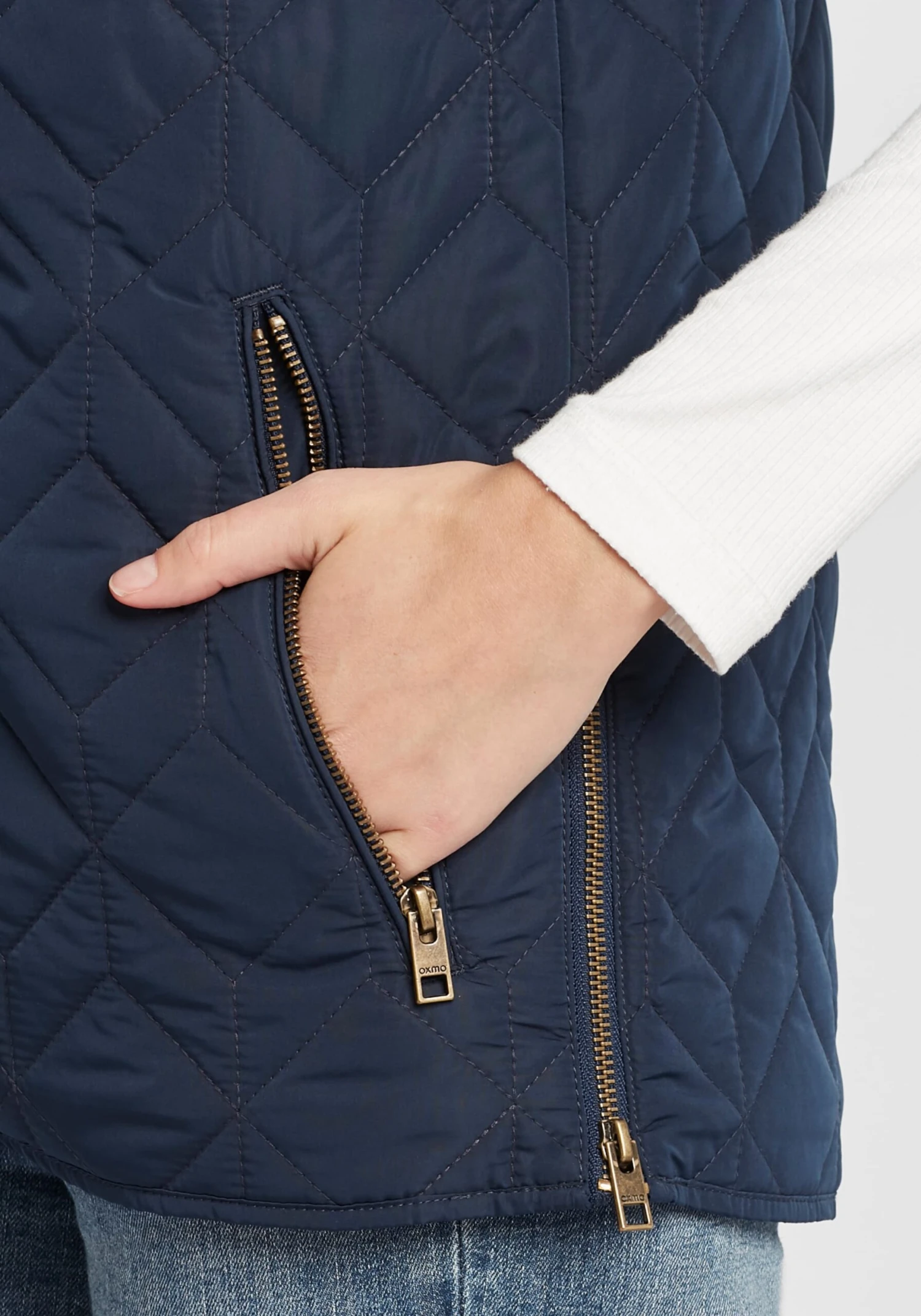 OXMO Westen Steppweste Alita Frauen Blau 6 OXMO Westen Steppweste Alita Frauen Blau – Bild 6