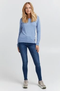 OXMO Pullover Strickpullover Edda Frauen Blau 8 OXMO Pullover Strickpullover Edda Frauen Blau -OXMO Verkaufs-Shop 543f8329876765674ad5c9f35f0a578d