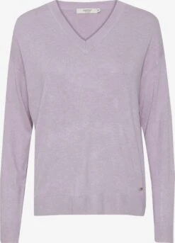 OXMO Feinstrickpullover Pullover Frauen Lila