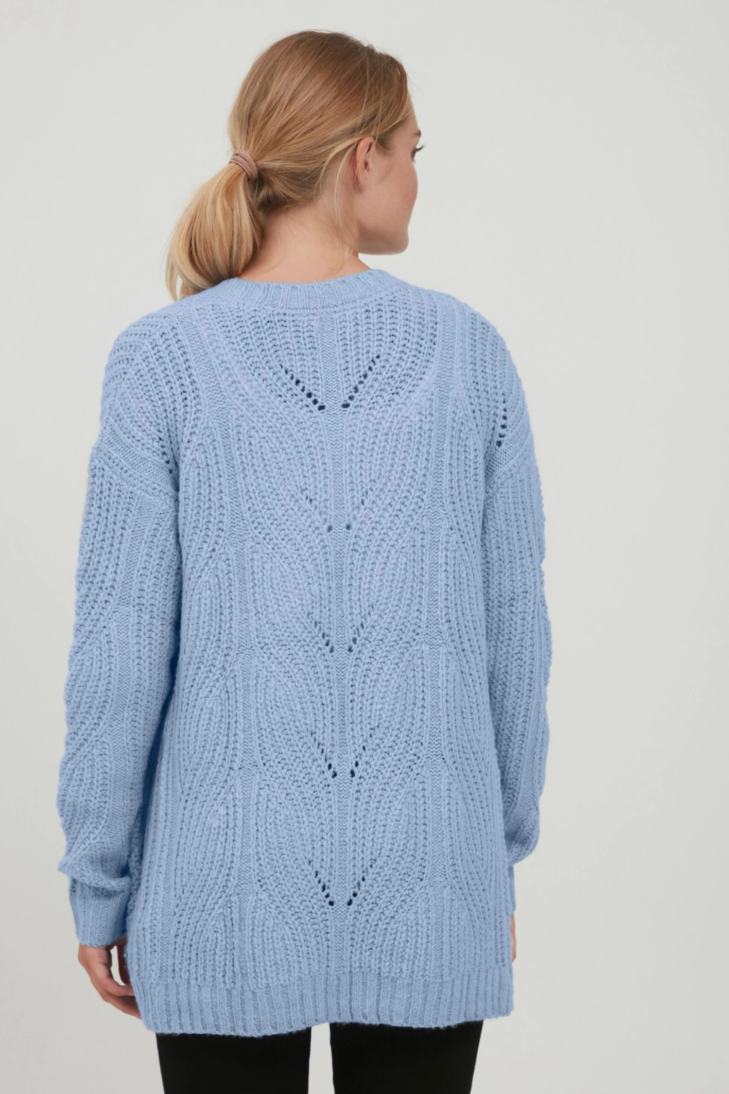 OXMO Strickjacken Strickjacke Cle Frauen Himmelblau 4 OXMO Strickjacken Strickjacke Cle Frauen Himmelblau – Bild 4
