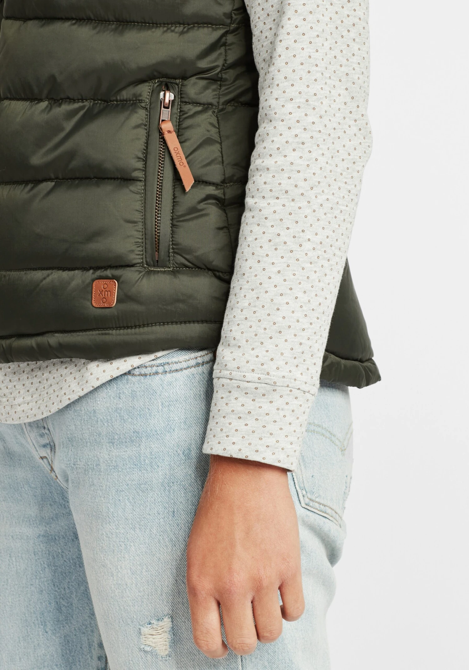 OXMO Westen Steppweste Camilla Frauen Grün 6 OXMO Westen Steppweste Camilla Frauen Grün – Bild 6