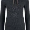 OXMO Longpullover Hoodie Vilma Frauen Grau