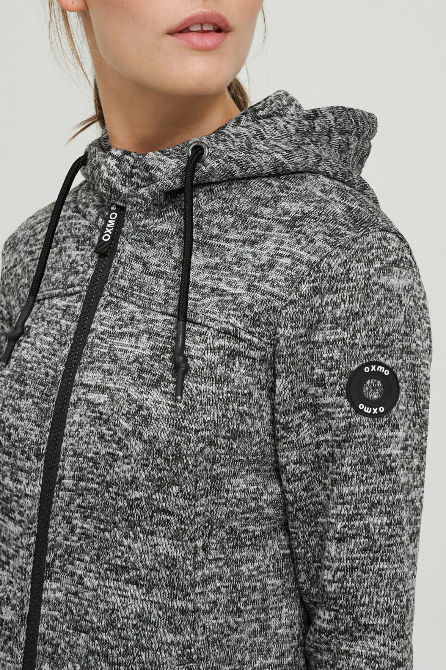 OXMO Outdoorjacken Fleecejacke Kajsa Frauen Schwarz 5 OXMO Outdoorjacken Fleecejacke Kajsa Frauen Schwarz – Bild 5