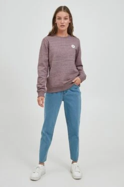 OXMO Sweatshirts Rundhalspullover Hella Frauen Braunmeliert -OXMO Verkaufs-Shop 5f0678a1548ee7afdcef0cb3a4a1f2cf