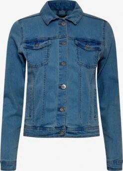 OXMO Jeansjacken Jeansjacke Fria Frauen Blau
