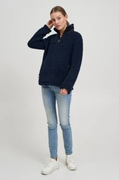 OXMO Pullover Troyer ELINA Frauen Dunkelblau 8 OXMO Pullover Troyer ELINA Frauen Dunkelblau -OXMO Verkaufs-Shop 64baf262d1310239c278c97aa8ac6ef9