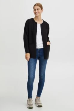 OXMO Strickjacken Strickjacke Frauen Schwarz -OXMO Verkaufs-Shop 6704b6267be959636f8ec1ccd3d1fca7