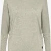 OXMO Pullover Strickpullover Herdis Frauen Hellgrau