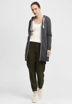 OXMO Sweatjacken Kapuzensweatjacke Olinda Frauen Grau -OXMO Verkaufs-Shop 67c27900b5ac4a5eff72cd4cf2a27bec