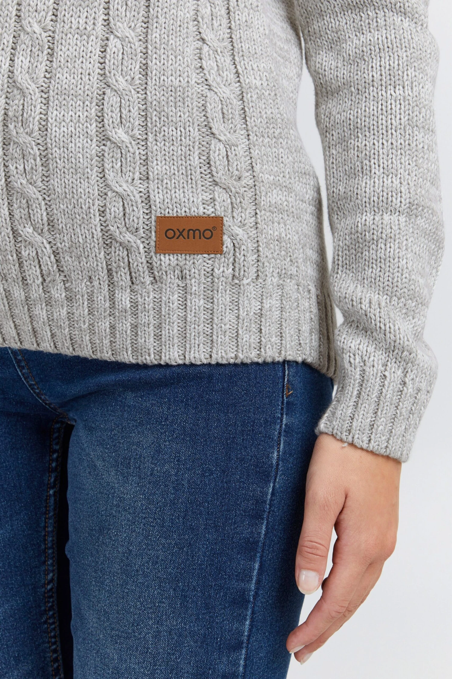 OXMO Pullover Rollkragenpullover Philipa Frauen Hellgrau 6 OXMO Pullover Rollkragenpullover Philipa Frauen Hellgrau – Bild 6