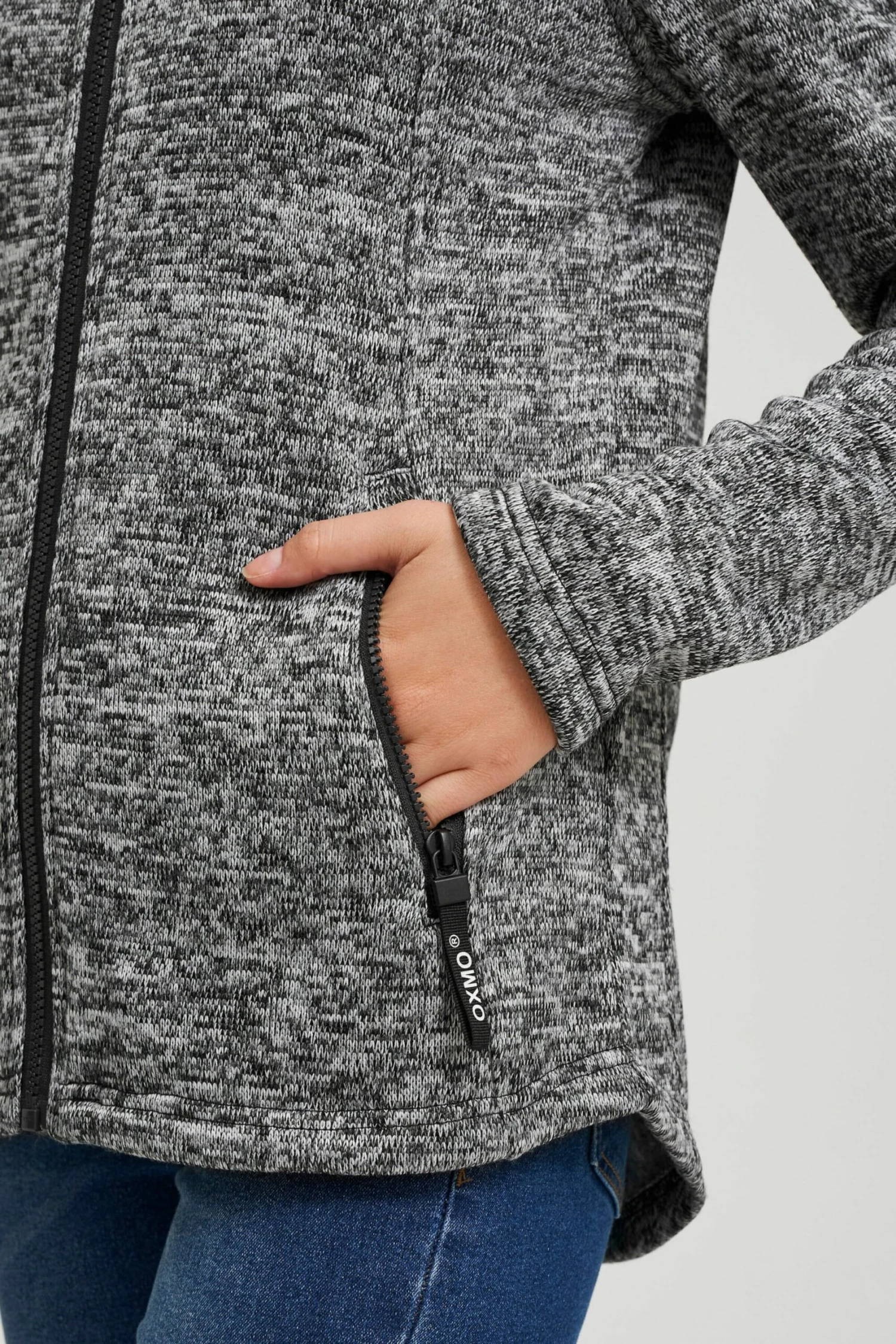 OXMO Outdoorjacken Fleecejacke Kajsa Frauen Schwarz 6 OXMO Outdoorjacken Fleecejacke Kajsa Frauen Schwarz – Bild 6