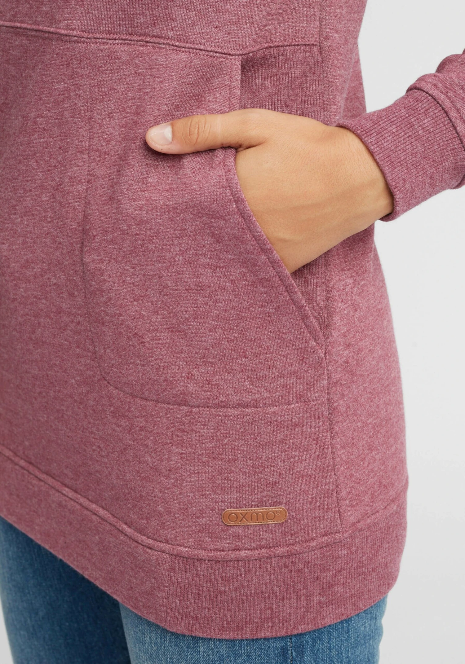 OXMO Longpullover Hoodie Vilma Frauen Rot 6 OXMO Longpullover Hoodie Vilma Frauen Rot – Bild 6