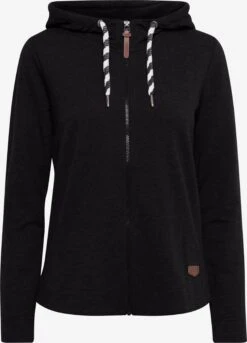OXMO Sweatjacken Kapuzensweatjacke Wanda Frauen Schwarz