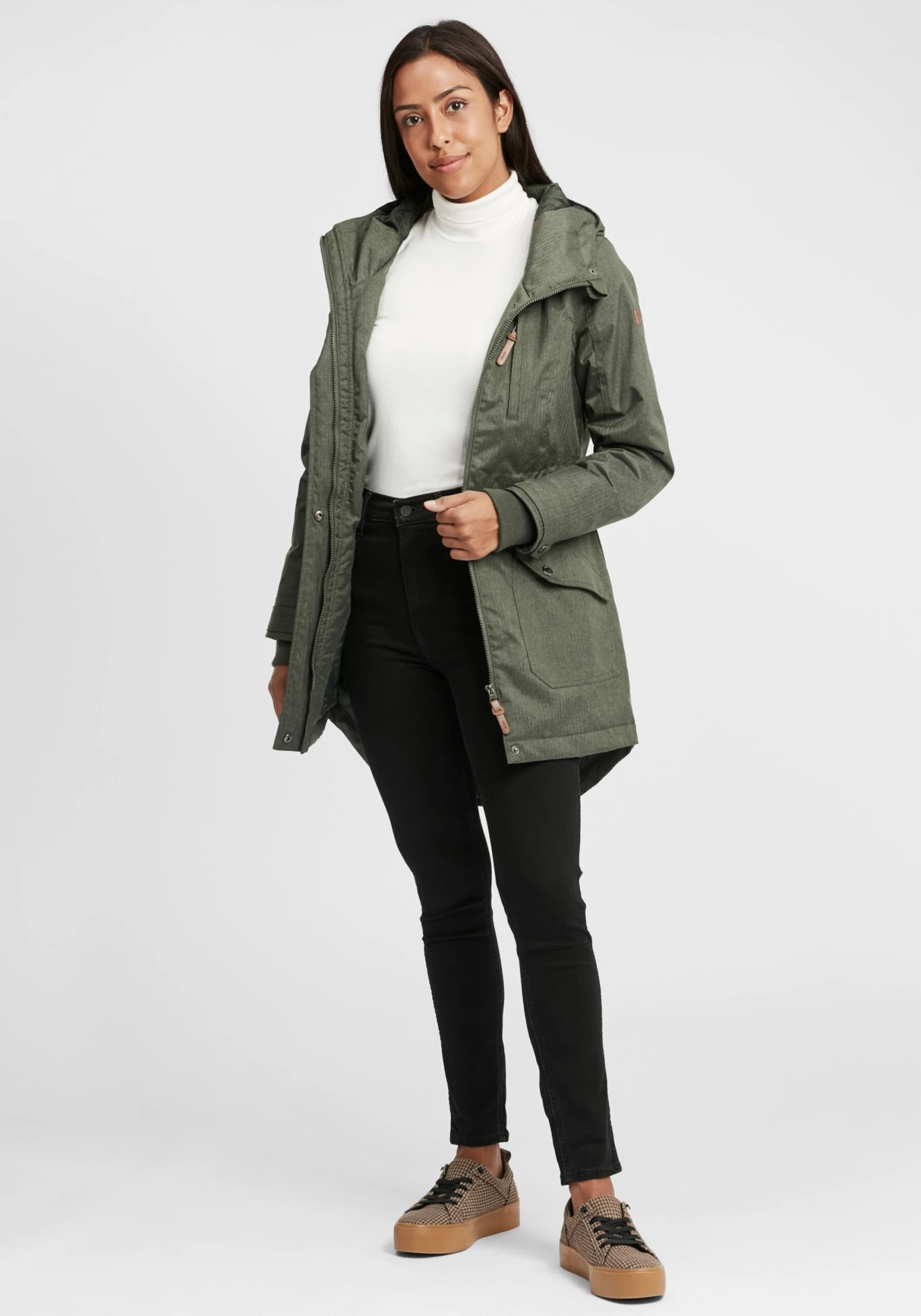 OXMO Übergangsjacken Parka Bella Frauen Grün / Dunkelgrün 3 OXMO Übergangsjacken Parka Bella Frauen Grün / Dunkelgrün – Bild 3