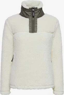 OXMO Pullover Troyer ELINA Frauen Naturweiß