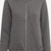 OXMO Sweatjacken Kapuzensweatjacke VENDELA Frauen Grau / Graumeliert