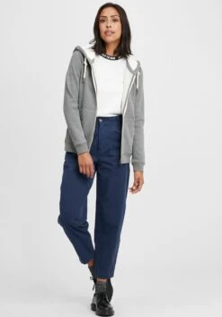 OXMO Sweatjacken Sweatjacke Binja Frauen Grau / Graumeliert -OXMO Verkaufs-Shop 724fcd75b9d646aaaf6701f66ce9301c