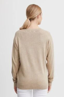 OXMO Feinstrickpullover Pullover Frauen Dunkelbeige -OXMO Verkaufs-Shop 7375a6f4de1e5a0f4534026ea1ef2ee8