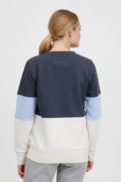 OXMO Sweatshirts Sweatshirt Trine Frauen Hellblau / Dunkelblau -OXMO Verkaufs-Shop 74260235661caa95446f171b0fababd7