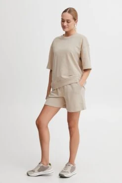 OXMO Shorts Regular Sweatshorts Safri Frauen Beige -OXMO Verkaufs-Shop 752396aa24808e89960c0dda8556fd16