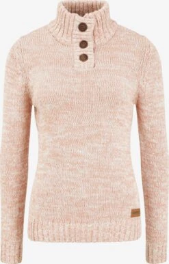 OXMO Rollkragenpullover Strickpullover Philicita Frauen Rosa