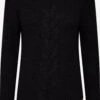 OXMO Feinstrickpullover Pullover Natasja Frauen Schwarz