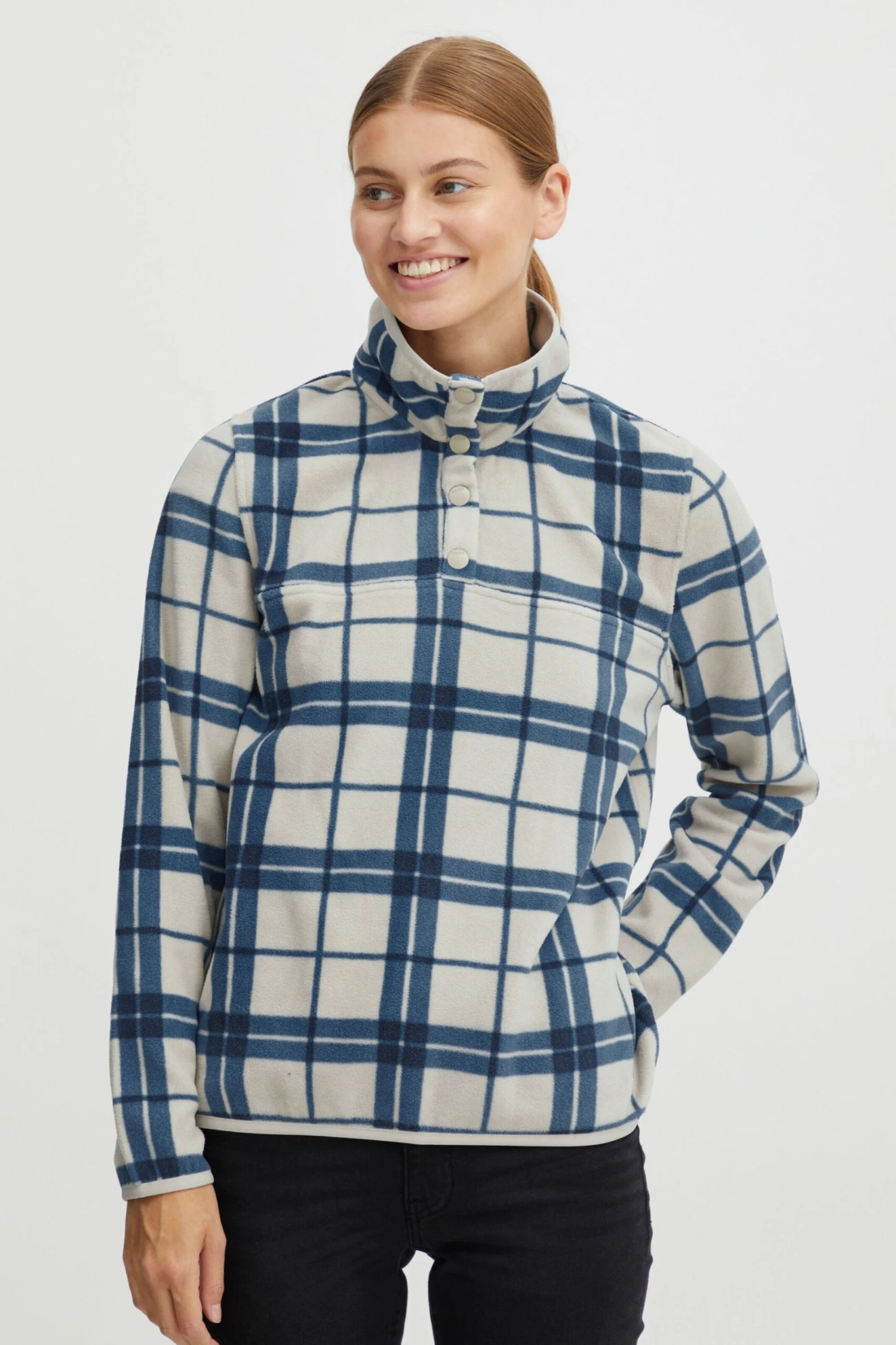 OXMO Outdoorjacken Outdoorjacke CHINNE Frauen Beige / Blau 2 OXMO Outdoorjacken Outdoorjacke CHINNE Frauen Beige / Blau – Bild 2