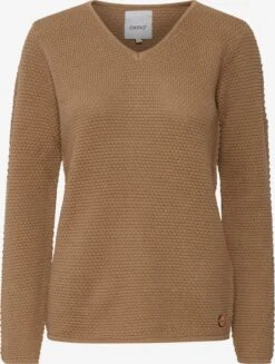 OXMO Pullover Strickpullover HANNA Frauen Braun