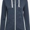 OXMO Sweatjacken Kapuzensweatjacke Frauen Dunkelblau