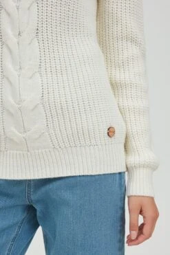 OXMO Feinstrickpullover Pullover Natasja Frauen Weiß -OXMO Verkaufs-Shop 79fa348cfd76ed1045cd26064daf5d65