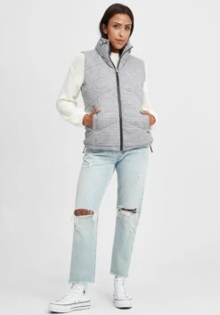 OXMO Westen Weste Frauen Grau -OXMO Verkaufs-Shop 7bd5d74bca845b0b9112b273f5ba81ef