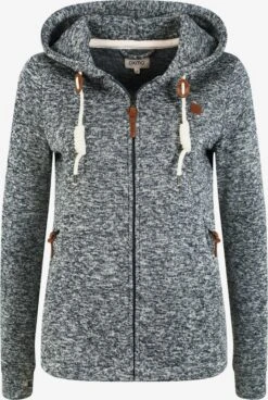 OXMO Sweatjacken Fleecejacke Thory Frauen Blau