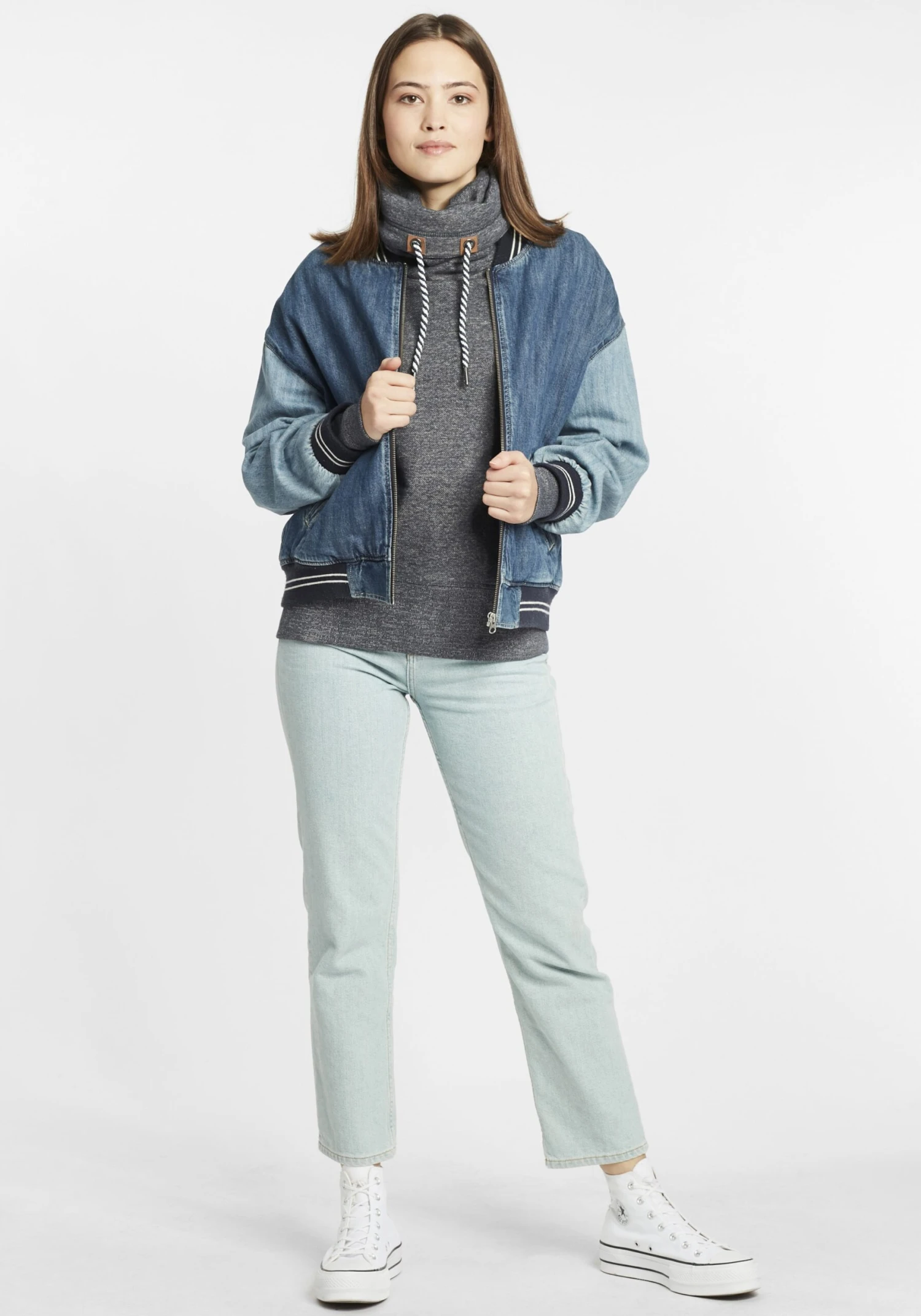 OXMO Sweatshirts Hoodie Cecilia Frauen Grau 3 OXMO Sweatshirts Hoodie Cecilia Frauen Grau – Bild 3