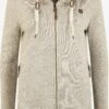 OXMO Sweatjacken Fleecejacke Thory Frauen Beige