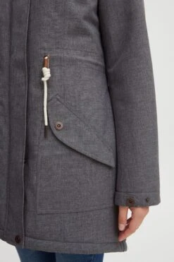 OXMO Jacken Parka Melly Frauen Dunkelgrau -OXMO Verkaufs-Shop 8128b2406b1a807ecb09359572194f3a