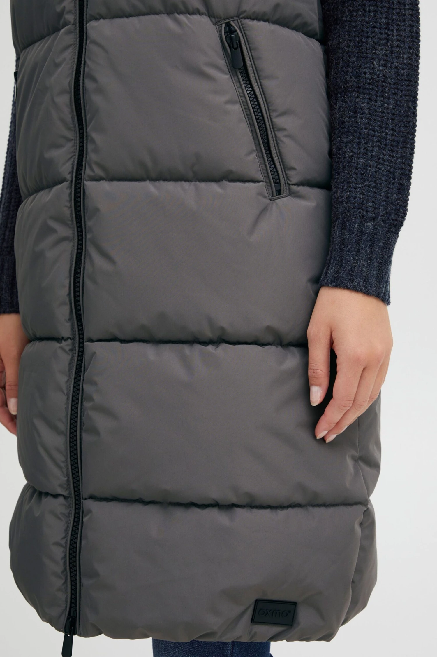 OXMO Westen Longweste Solice Frauen Grau 6 OXMO Westen Longweste Solice Frauen Grau – Bild 6