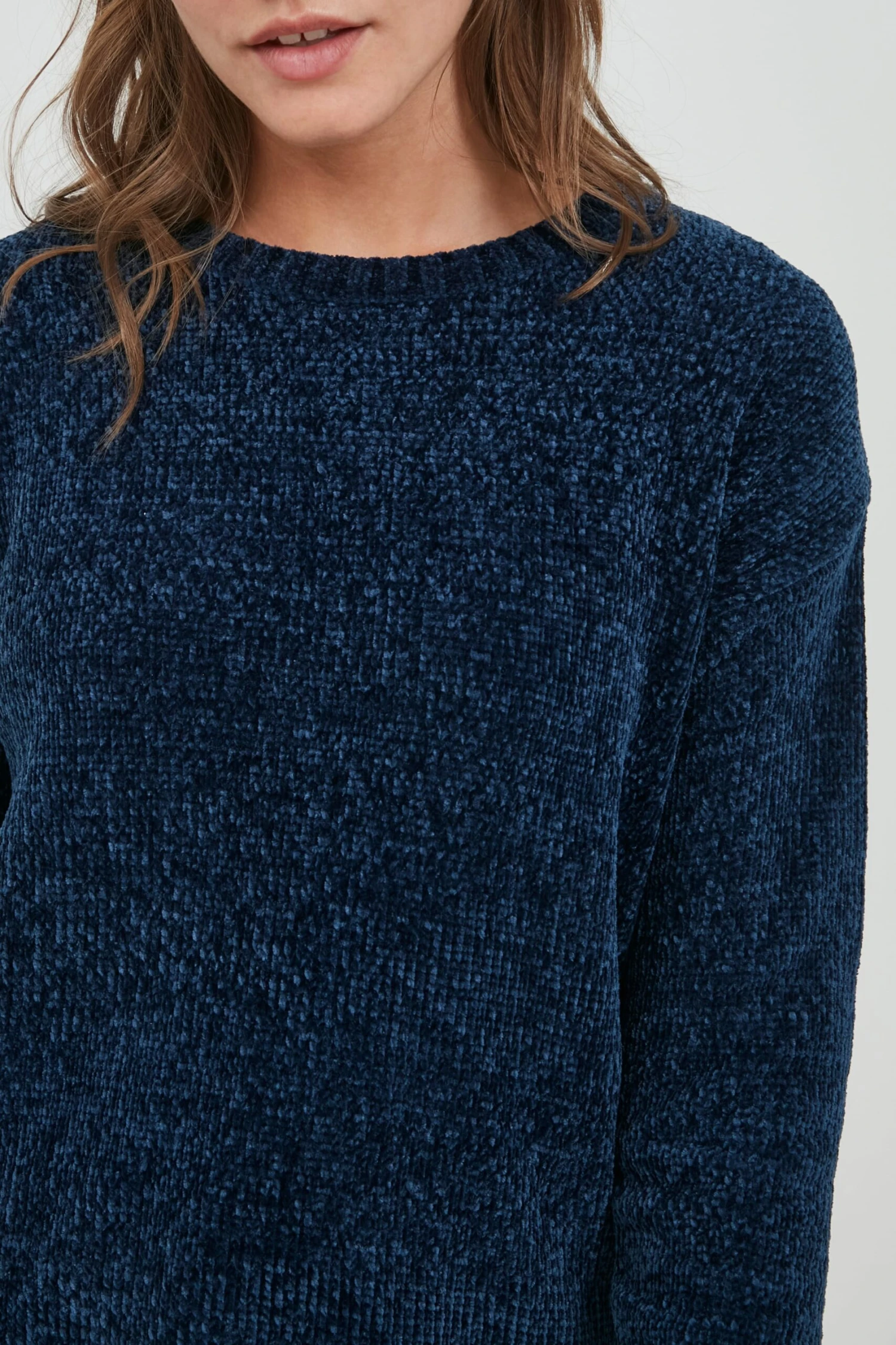 OXMO Feinstrickpullover Pullover Elvina Frauen Dunkelblau 5 OXMO Feinstrickpullover Pullover Elvina Frauen Dunkelblau – Bild 5