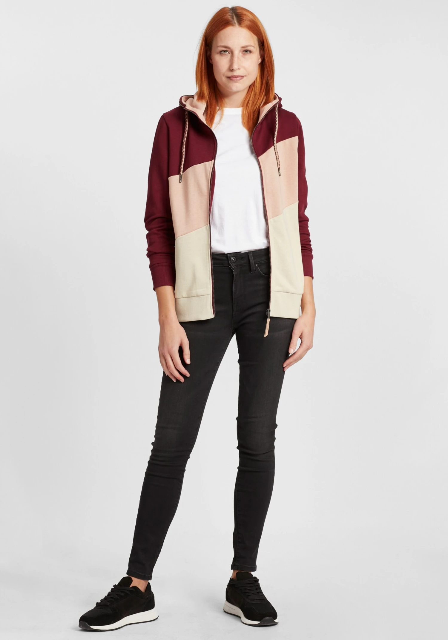 OXMO Sweatjacken Sweatjacke Aggi Frauen Rot 3 OXMO Sweatjacken Sweatjacke Aggi Frauen Rot – Bild 3