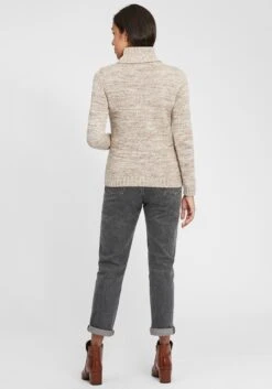 OXMO Pullover Rollkragenpullover Philipa Frauen Beige / Hellbeige / Beigemeliert -OXMO Verkaufs-Shop 87f244d1d61aca3ecf1abb1aaf8ee6ec