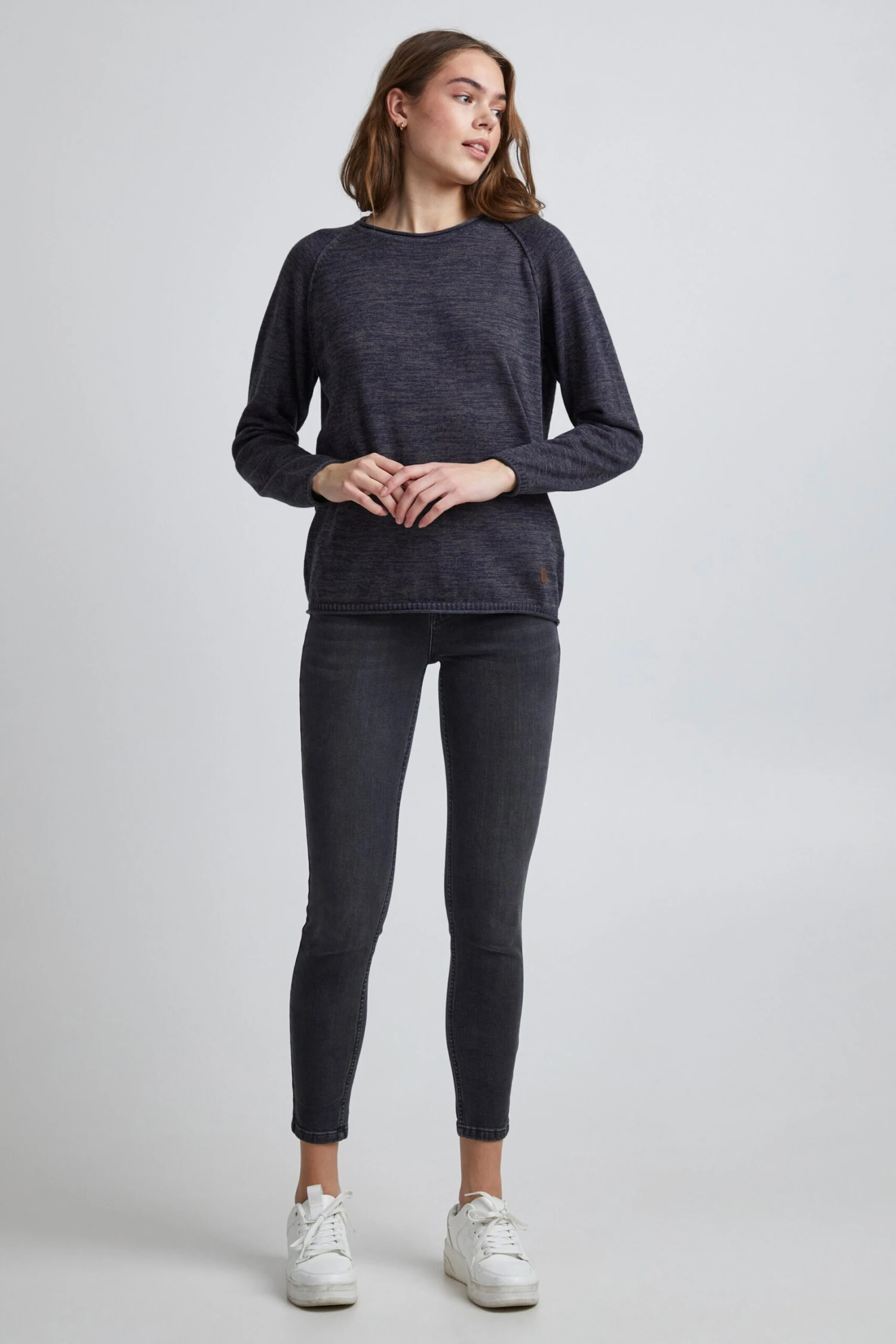 OXMO Feinstrickpullover Strickpullover Daniela Frauen Blau 3 OXMO Feinstrickpullover Strickpullover Daniela Frauen Blau – Bild 3