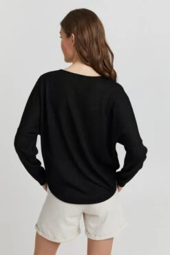 OXMO Basic Pullover Strickpullover Katla Frauen Schwarz -OXMO Verkaufs-Shop 88a8d40ff5295587da9e6041c9e9b557