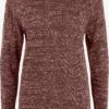 OXMO Feinstrickpullover Strickpullover Daniela Frauen Braun