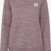OXMO Sweatshirts Rundhalspullover Hella Frauen Braunmeliert