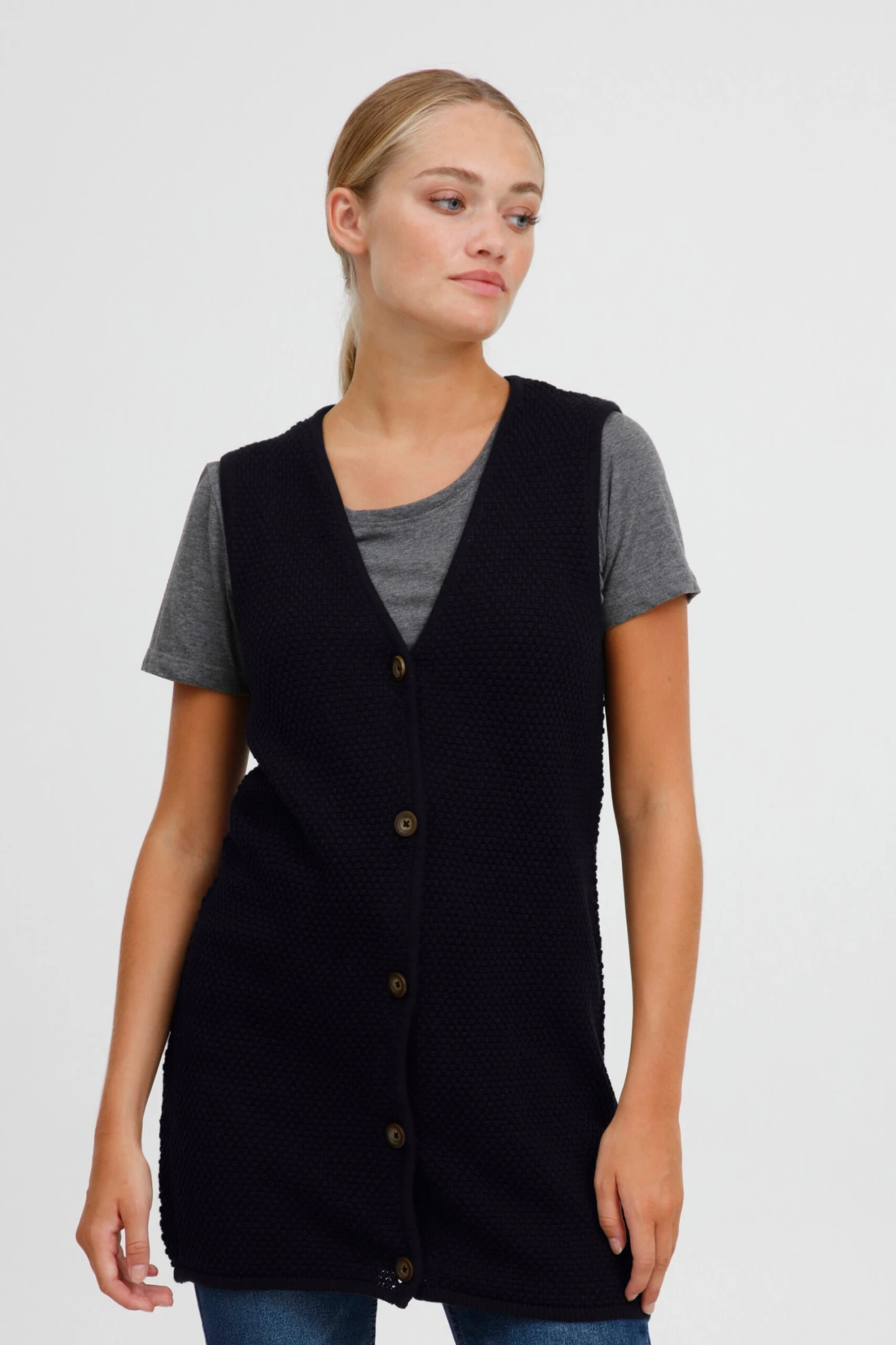 OXMO Westen Weste OXHEIDI Frauen Schwarz 3 OXMO Westen Weste OXHEIDI Frauen Schwarz – Bild 3